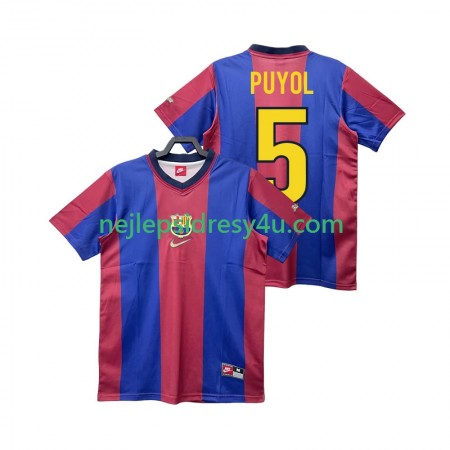 Fotbalový Dres FC Barcelona PUYOL 5 1999 Retro Domácí 1998
